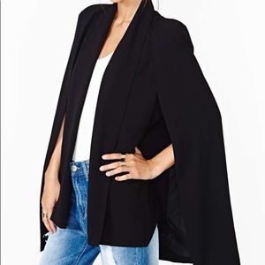 NEW Elliatt Daydream Black Cape Blazer